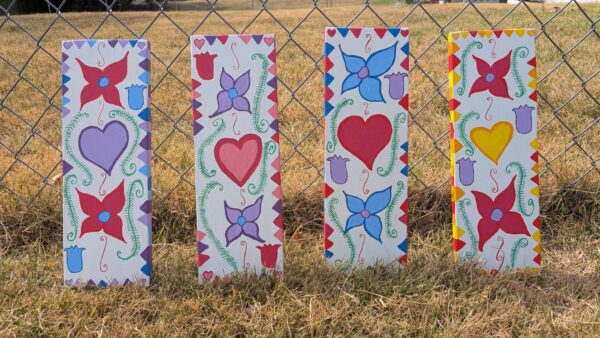 Happy Flower Painting (Purple) - Image 3