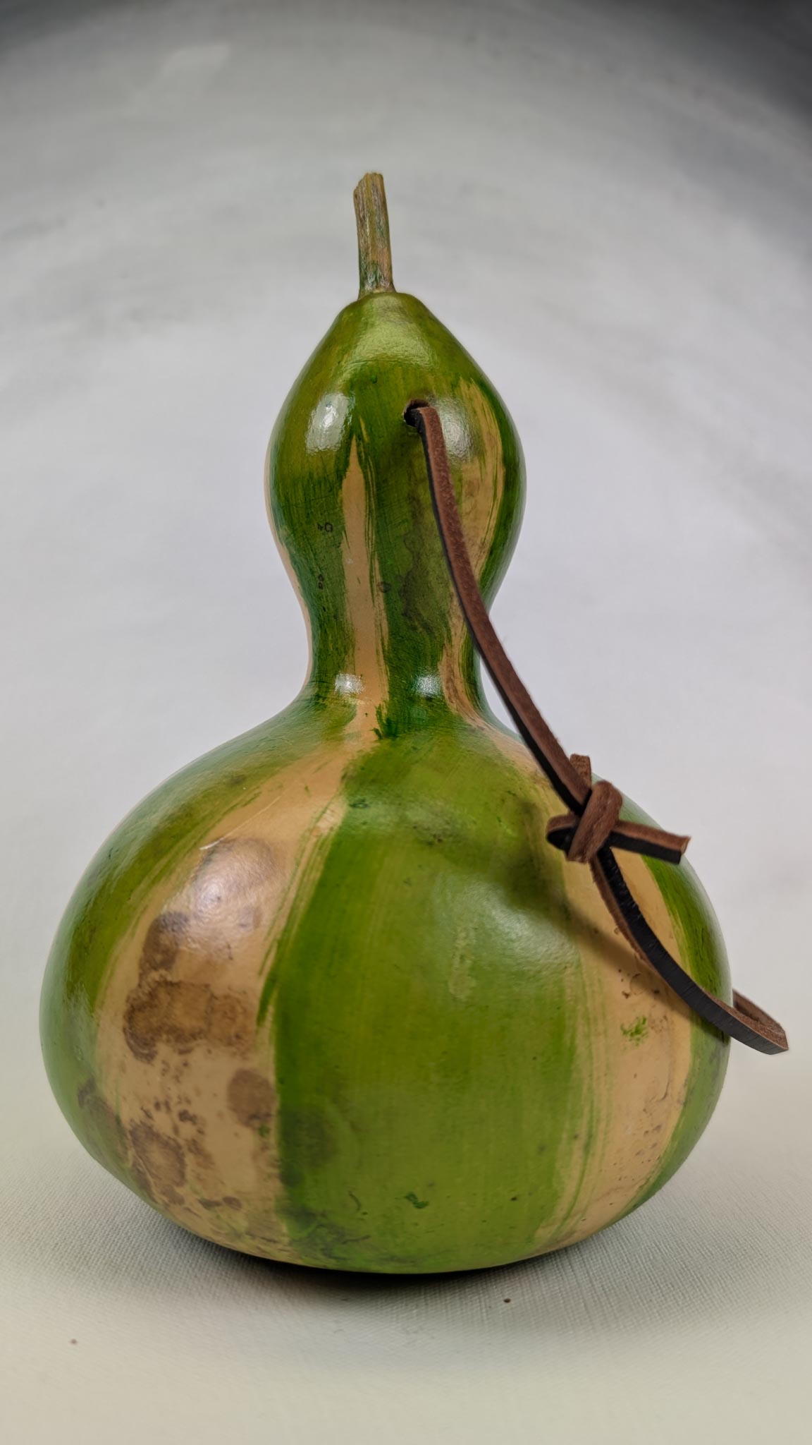 Natural and Green Stripped Gourd - Image 2