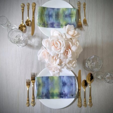 Tie Dyed Cloth Napkin (Winter Colors, Set Of 5)
