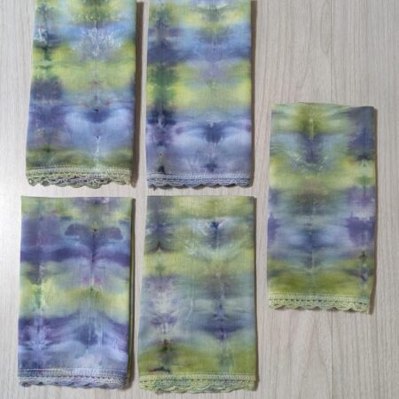 Tie Dyed Cloth Napkin (Winter Colors, Set Of 5) - Image 3
