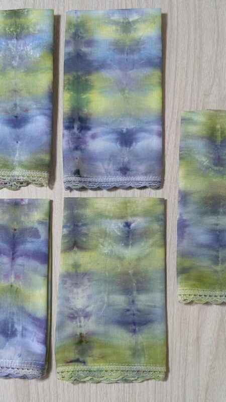 Tie Dyed Cloth Napkin (Winter Colors, Set Of 5) - Image 3