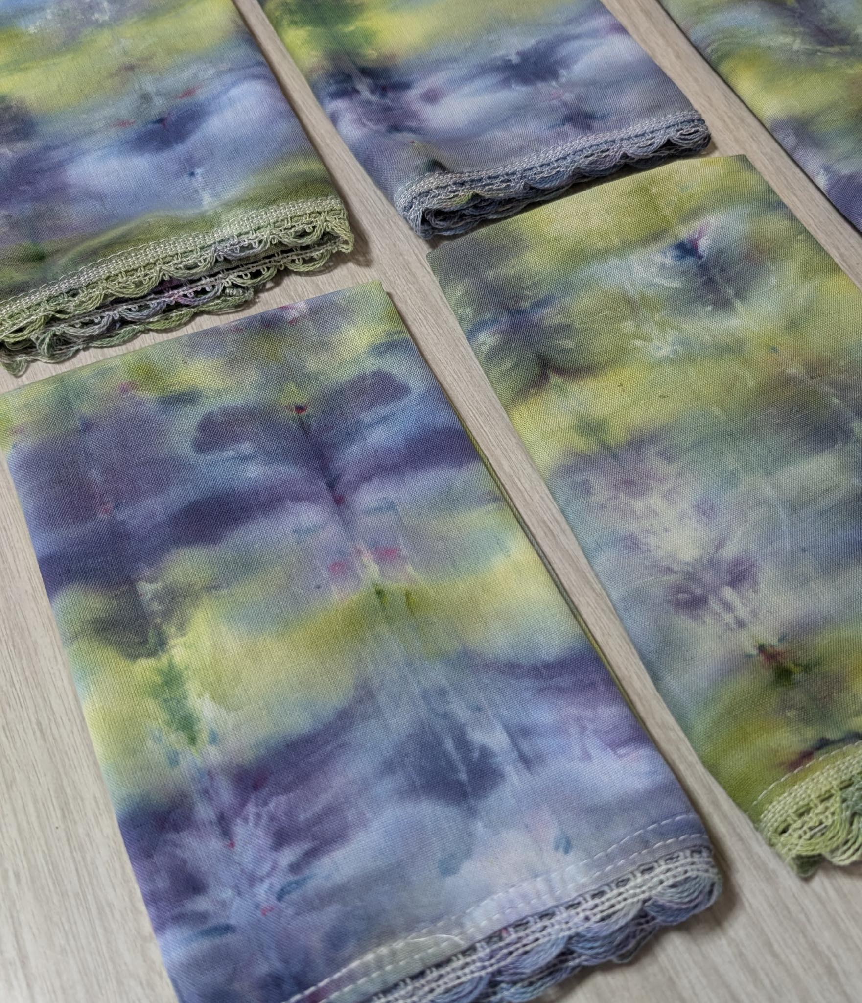 Tie Dyed Cloth Napkin (Winter Colors, Set Of 5) - Image 4