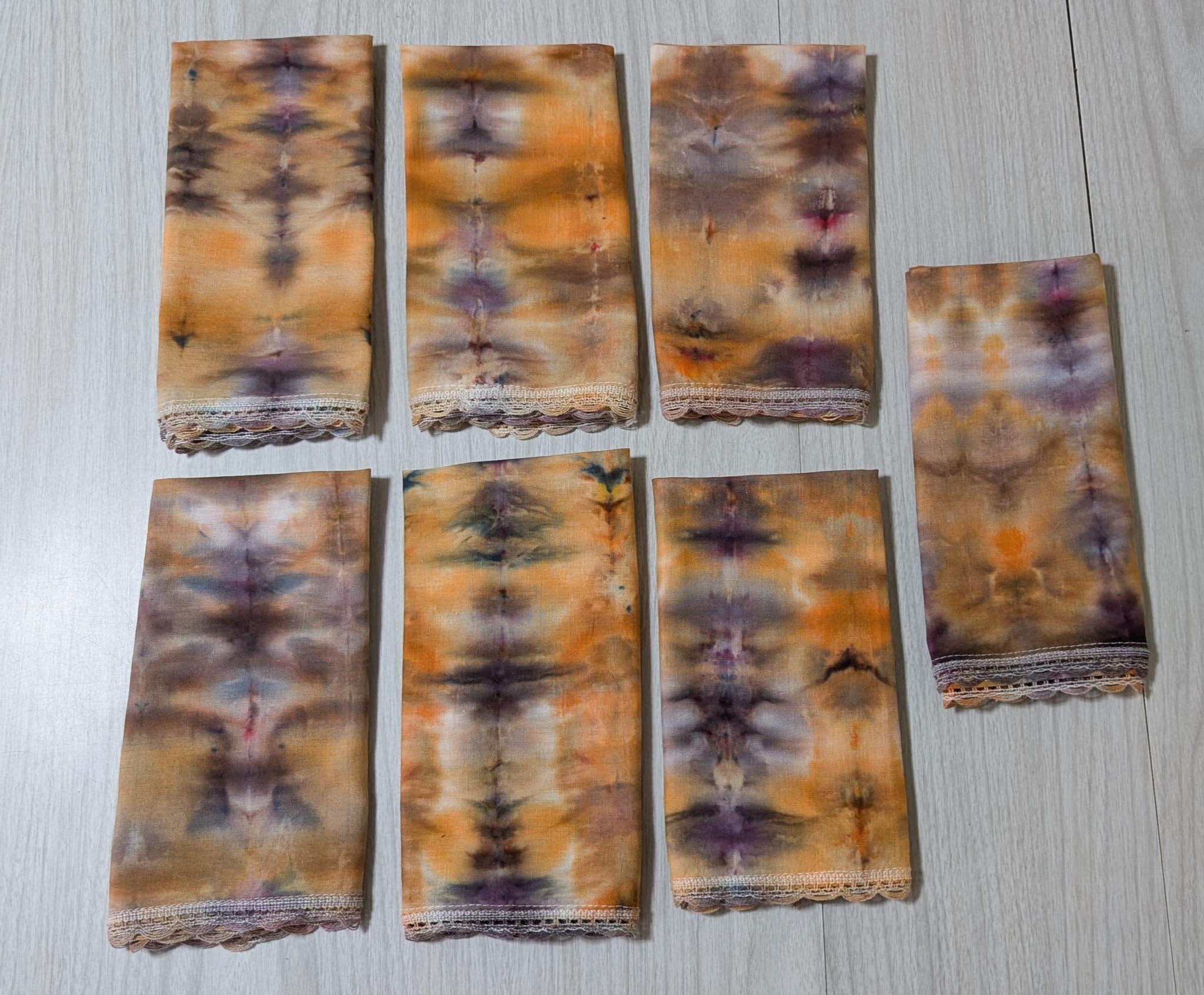 Tie Dyed Napkin (Fall Colors, Set Of 7) - Image 5